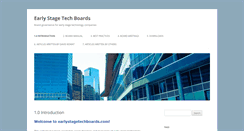 Desktop Screenshot of earlystagetechboards.com